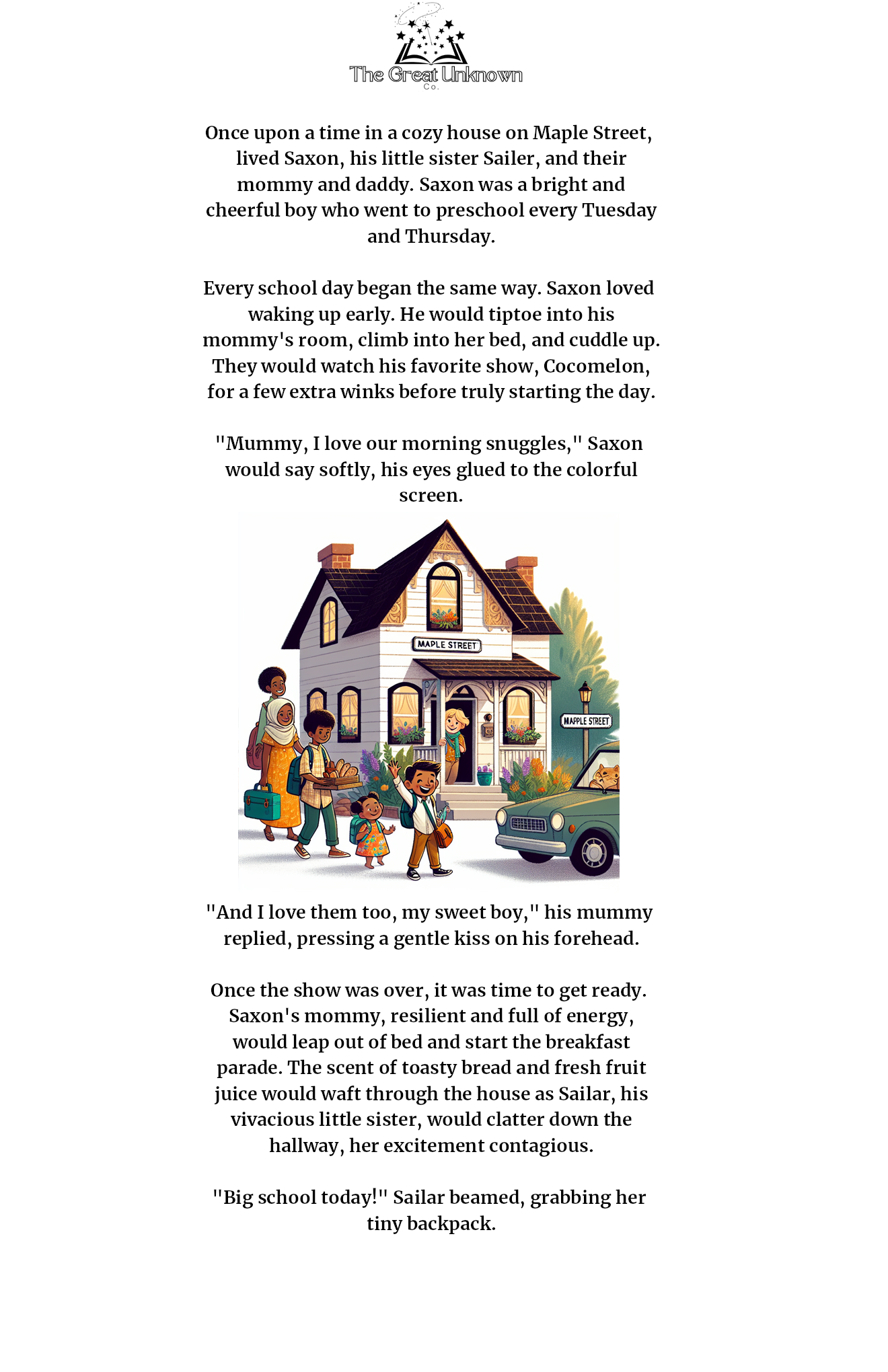 The Magic of Maple Street: Saxon's Preschool Adventures